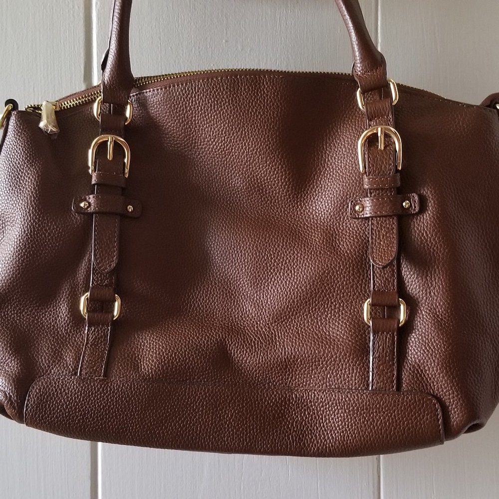 Ora Delphine Willa Brown Leather Satchel